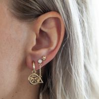 JWLS4U | Oorhangers Open Star Gold 2